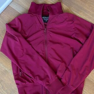 Athleta Maroon Full-Zip Jacket